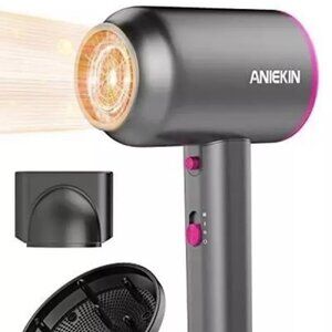 ANIEKIN Hair Blow Dryer 1875W w/ Diffuser Travel Ionic Constant Temperature  2M1